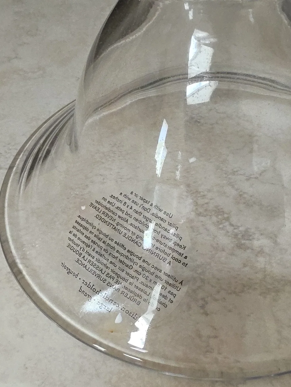 🌟🌟 POTTERY BARN Addison Glass Pillar Candle Holder Large Tray 🌟🌟